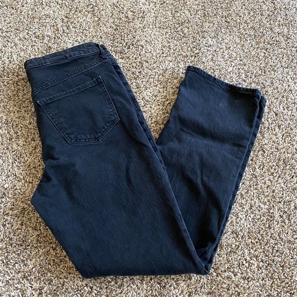 Old Navy Denim - Old Navy Kicker Boot Cut Jeans Women's Extra High Rise Black Button Fly size 8